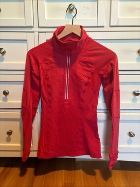 lululemon athletica Red Full-Zip Athletic Jacket